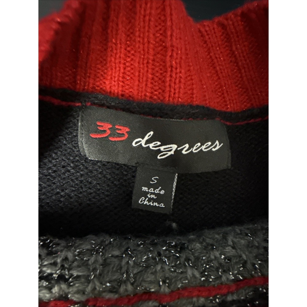33 Degrees Womens Small Ugly Christmas Sweater Flamingos Sparkle Holiday Party - Picture 5 of 10